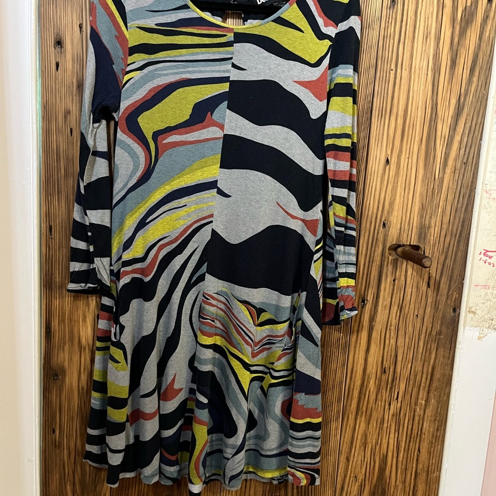 Desigual Multicolor Fun Zebra print Dress size medium
